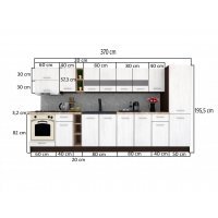 Bucatarie MARINA NEW 370 A Wenge / Decor K004